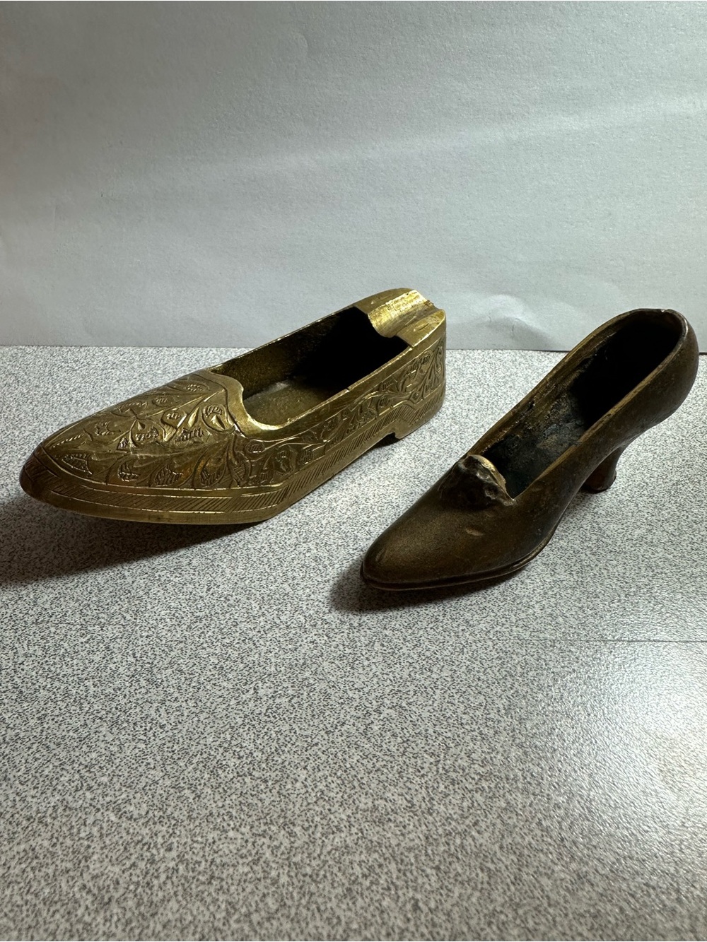 Vintage brass shoe shoes